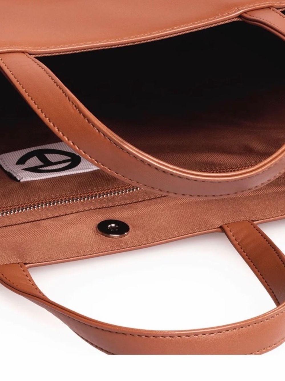 TELFAR Large Shopping Bag with Long Strap Cognac Brown - Picture 3 of 10
